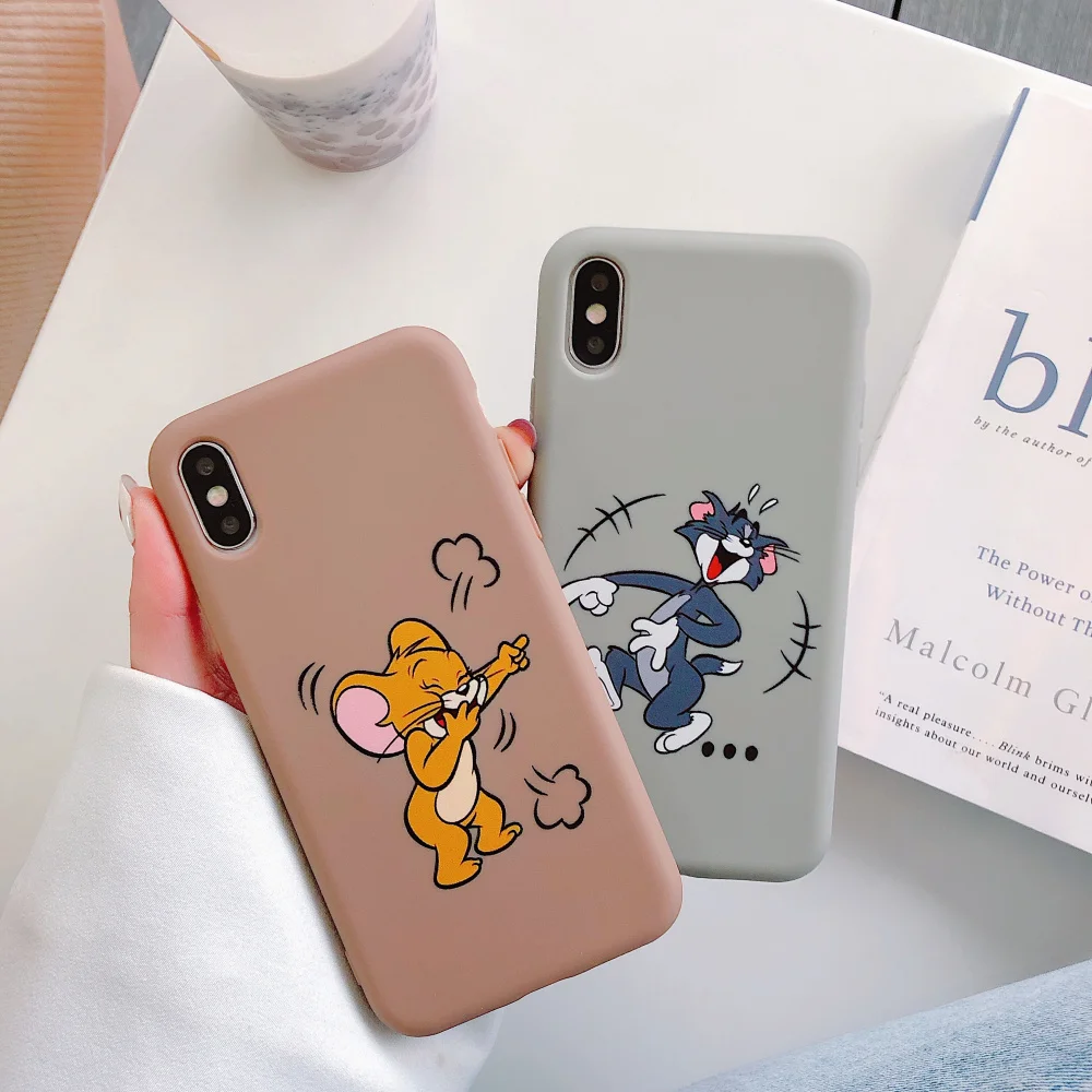 Милый чехол на телефон с изображениями героев мультфильмов для iPhone 7 XS 6 XR XSMAX 8 Plus