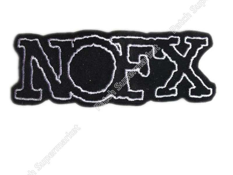 Нашивки NOFX для Байкерской музыкальной группы вышитые термоклейкие нашивки