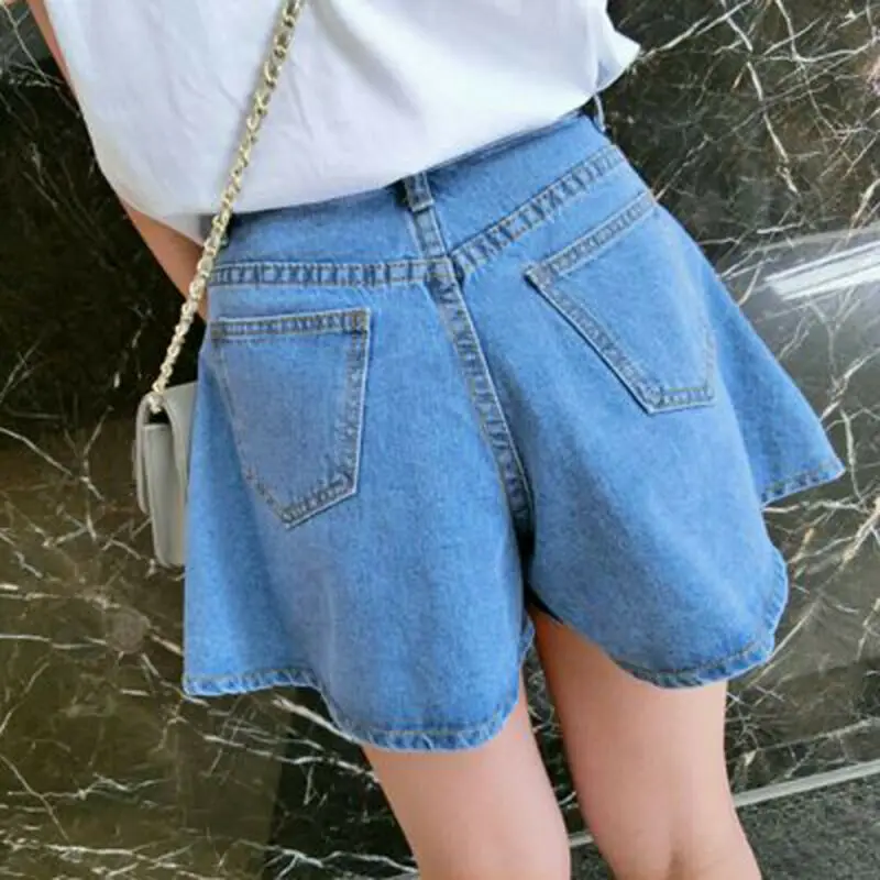 Женские джинсовые шорты с высокой талией летние свободные