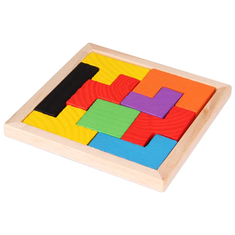 1 Набор, многоцветная головоломка Tangram, геометрические когнитивные тетрис блоки, волшебные Интеллектуальные развивающие Игрушки для маленьких детей