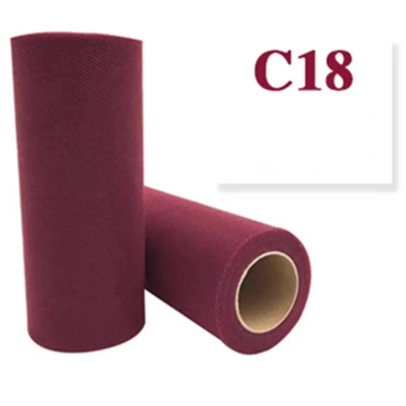 TC01-C18 Рулон тюля, 5 см, 15 см, 25 ярдов, украшение на день рождения, свадьбу, катушку, пачка, подарочная упаковка, сделай сам, Детская рубашка, товары для мероприятий - Цвет: TC01-C18