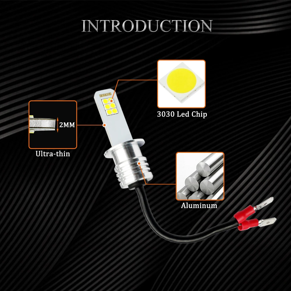YM E-Bright 1 шт. 12В 24В DC H4 H7 9005 9006 H11 H8 H3 H1 P13W H16 3030 Автомобильные противотуманные фары