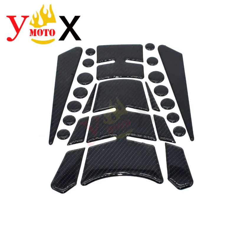 Наклейка на топливный бак мотоцикла защитная накладка из углеродного волокна