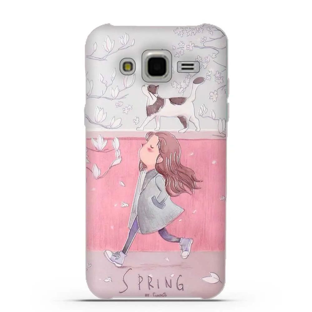 Чехол для Samsung Galaxy J5 2015 J500 J500F J500H Мягкий Силиконовый ТПУ чехол с милой 3d-задней