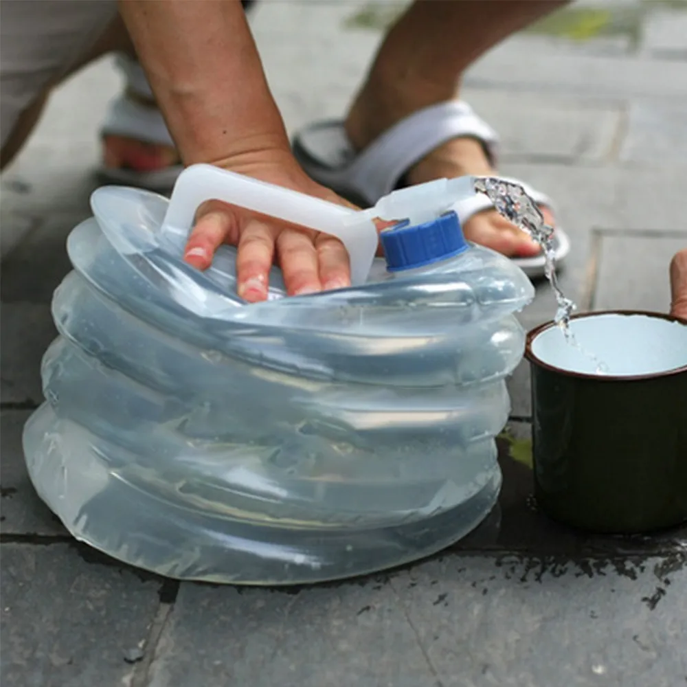 2019 Outdoor Water Bags Field Camping 8 /10L Folding Bucket Portable Kettle Food-grade PE for hiking Fold The | Спорт и развлечения