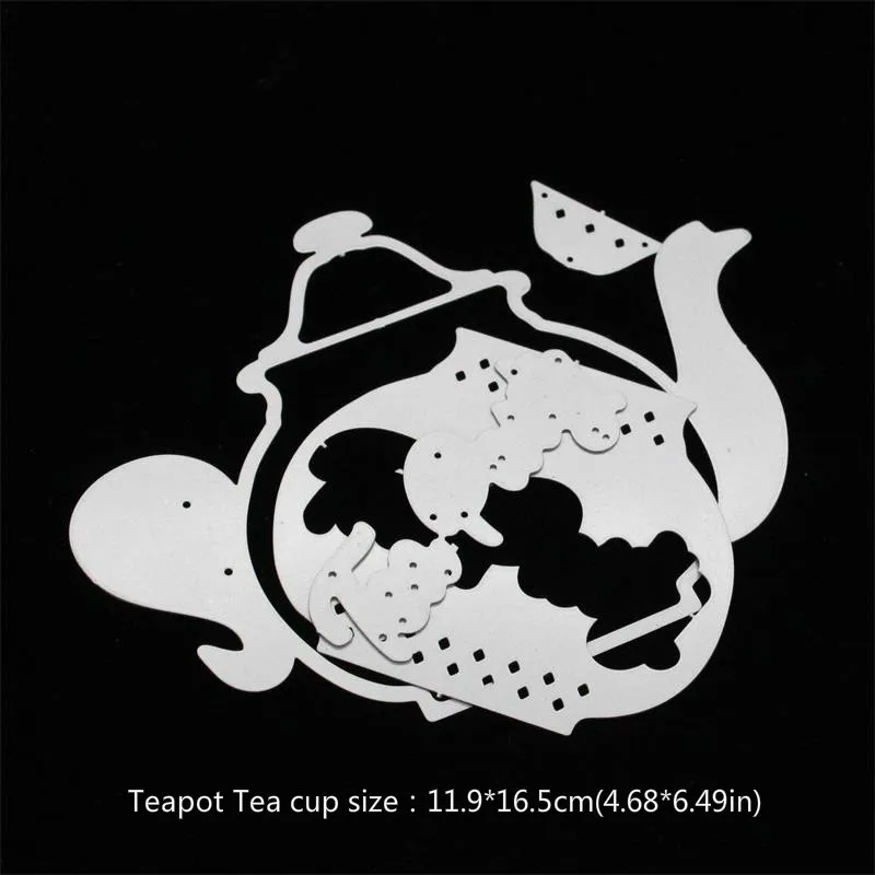 KSCRAFT Teapot Tea cup Metal Cutting Dies for DIY Scrapbooking Stamp/photo album Decorative Embossing DIY Paper Cards images - 6