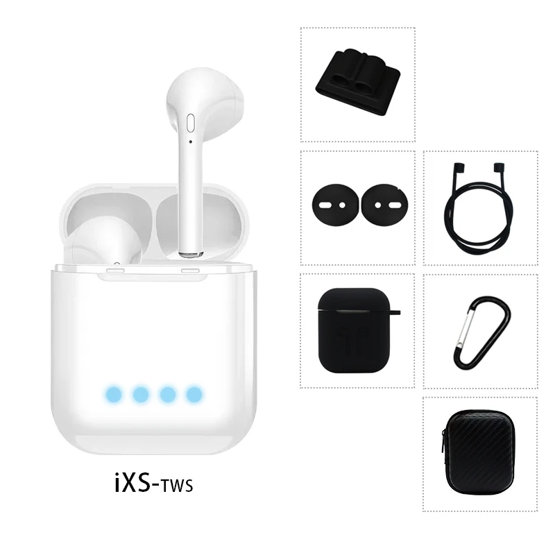 IXS TWS мини беспроводные Bluetooth наушники 5,0 стерео наушники с зарядным устройством микрофон для xiaomi huawei всех смартфонов