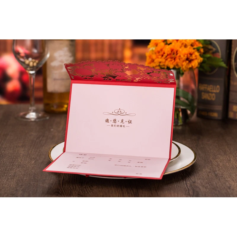 50 шт. свадебные приглашения в виде бабочки открытки поздравительные 3D лазерная