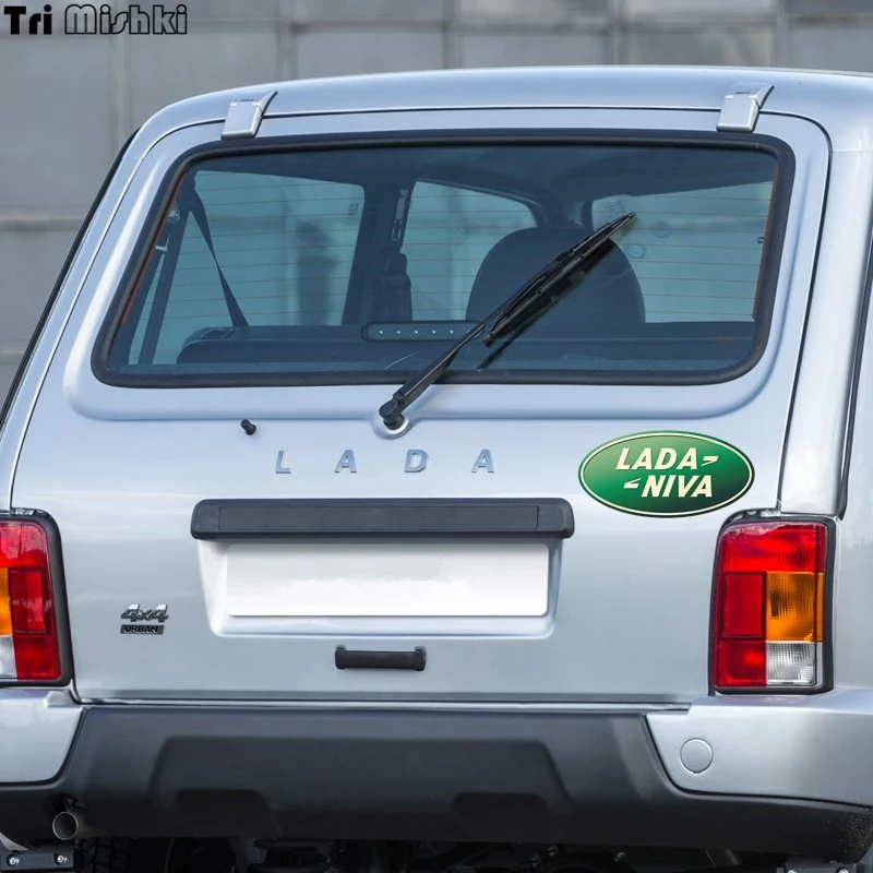 Tri Mishki WCS307 16x8 см для LADA NIVA стикеры забавные цветные наклейки автомобиля авто