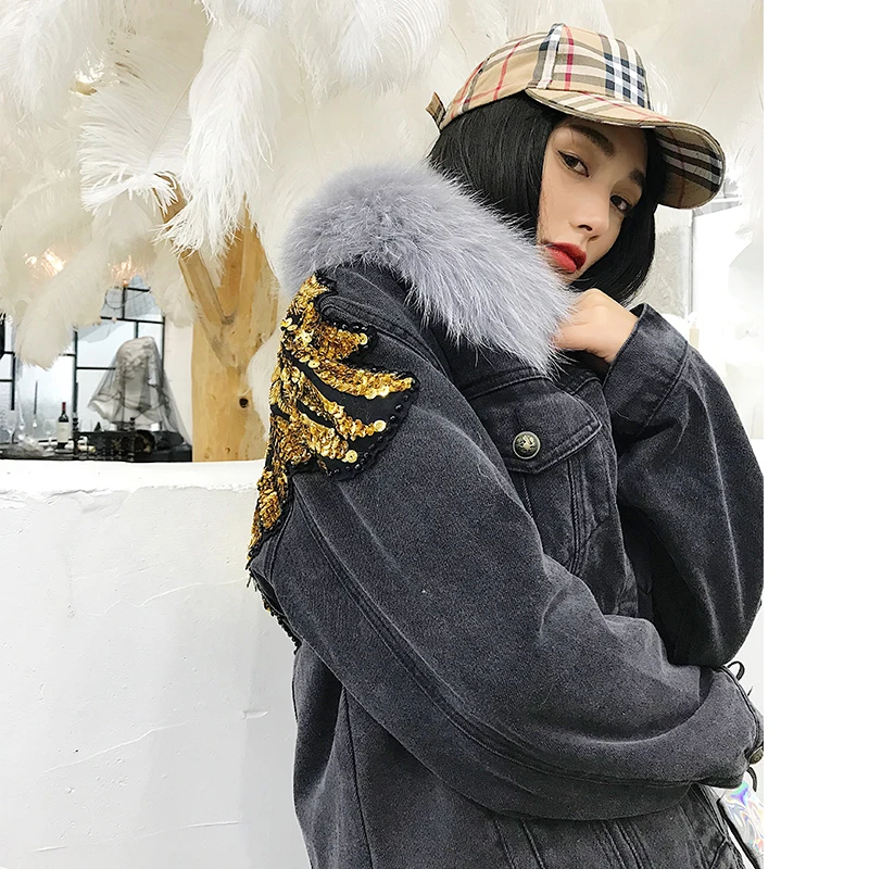 Натуральный мех пальто куртка осень-зима женская одежда 2018 корейский Винтаж лиса