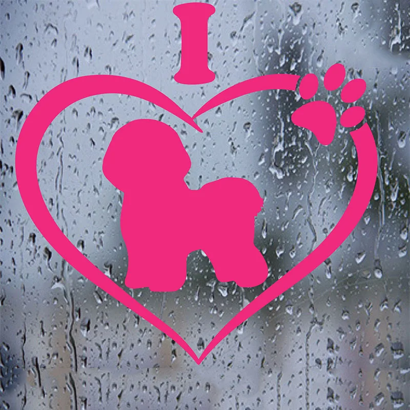 

Наклейка на автомобиль «I Love My Bichon»