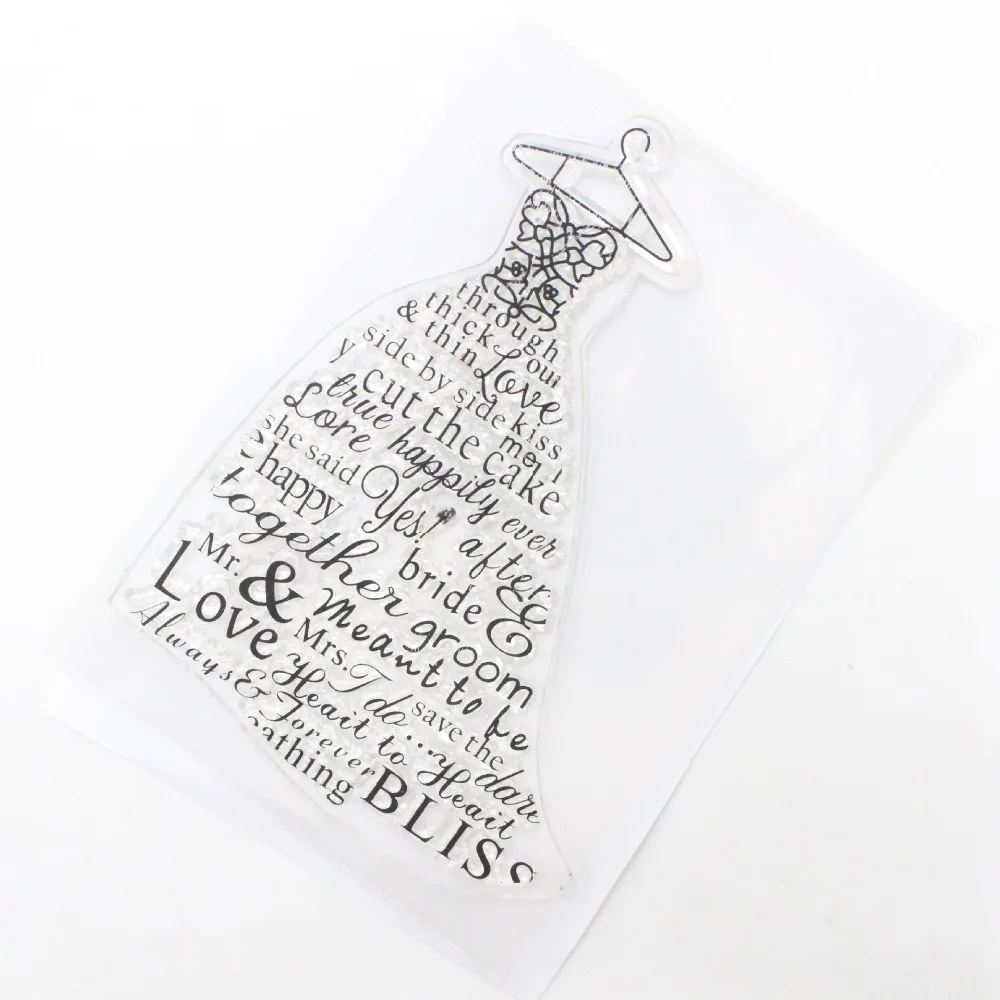 Свадебное платье прозрачный чистый силикон штампы и резки умирает для DIY