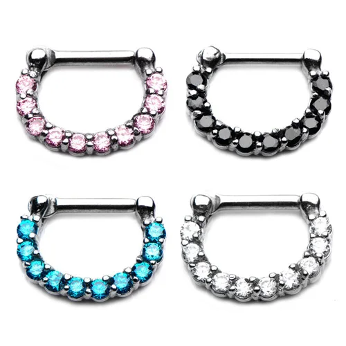 Стальные перегородки Имитация пирсинга кольцо для носа 1 шт. серьги титановый