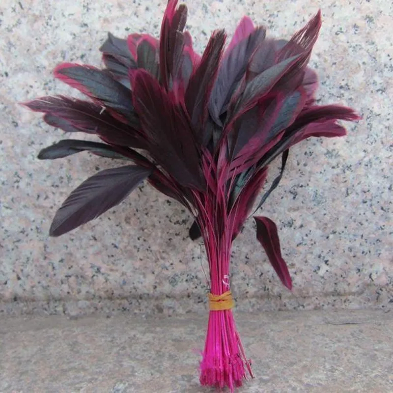 15 20 см шляпа волосы Роза для украшения перья Свадебные вечерние DIY ярко розовый