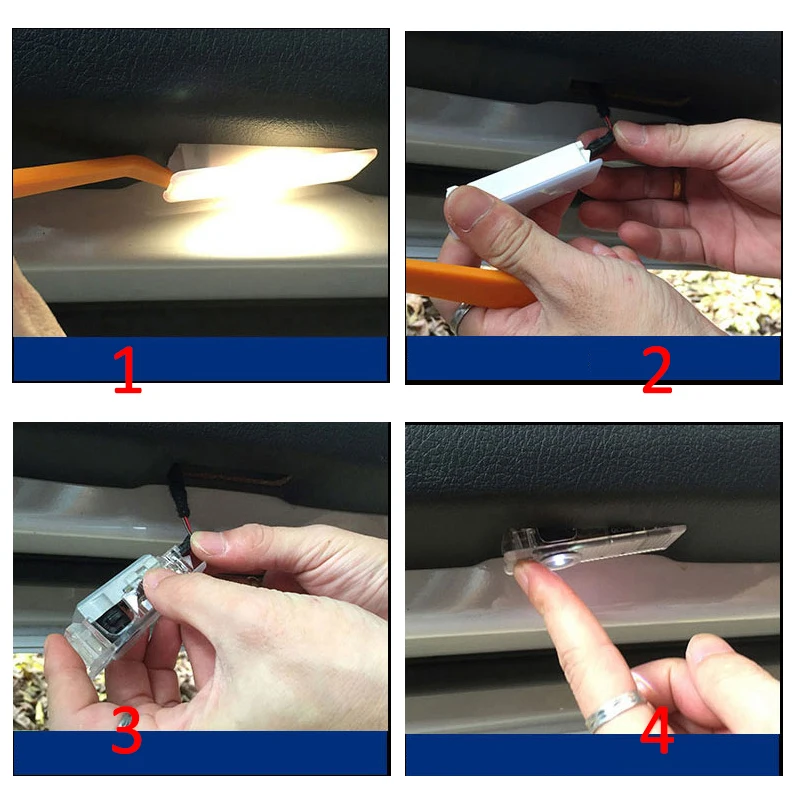 2 шт. Автомобильные светодиодные лампы для дверей Mercedes Benz CLS C218 W218 cla c117 c207 a207