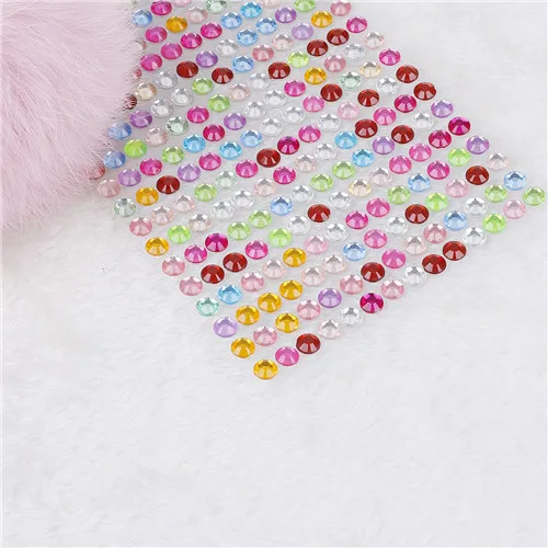 01Mix Colour 504pcs 504 шт 6 мм акриловая самоклейка горный хрусталь для DIY декоративный чехол для телефона Швейные аксессуары художественные алмазные наклейки для скрапбукинга - Цвет: 01Mix Colour 504pcs