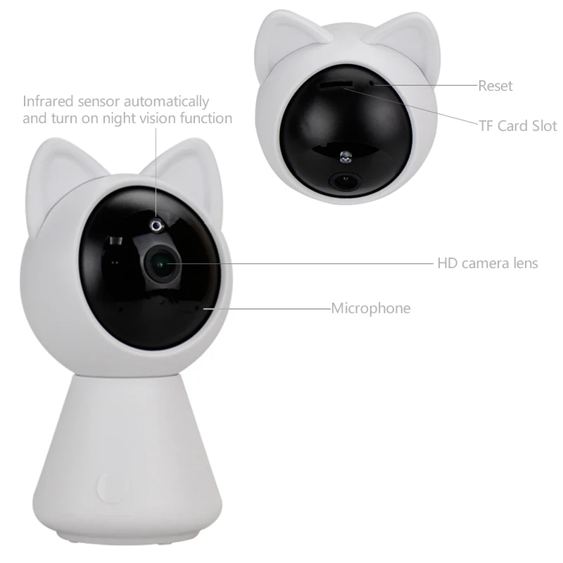 KONLEN WI-FI Облако IP Камера 1080P 720P HD автоматическое слежение за Беспроводной домашнего видеонаблюдения няня чувствительноу устройству функции панорамирования, наклона и инфракрасный P2P SD карты