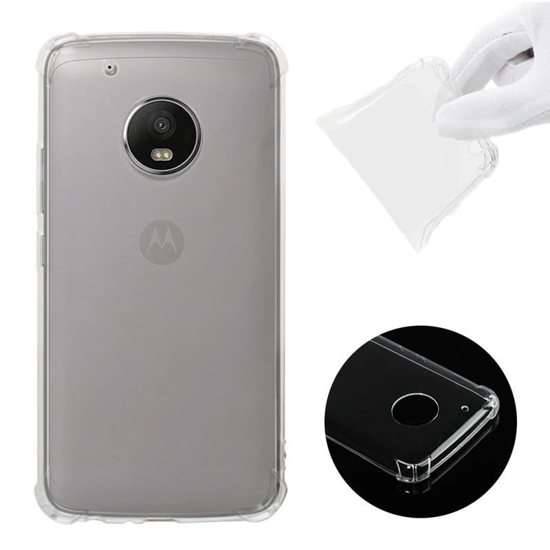 Luxur HD Прозрачный чехол для Motorola Motor G5 мягкий TPU двигателя Plus защита от пыли подушка