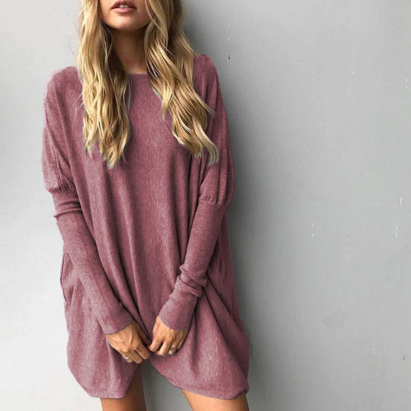 Pull Femme 2019 Осенний Повседневный длинный свитер Женский пуловер с длинными