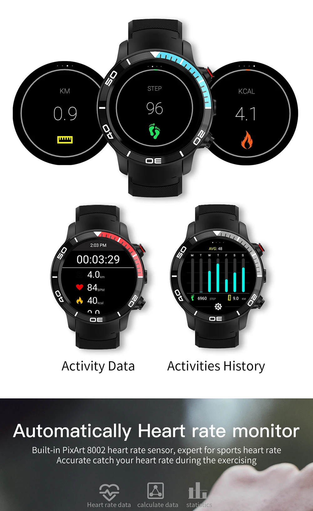4G MT6739 чип смарт часы-телефон hhh8 ОС Android 7,1 1 Гб+ 16 Гб 5 Мп камера Wifi gps водонепроницаемые Смарт-часы 800 мАч батарея SIM TF карта
