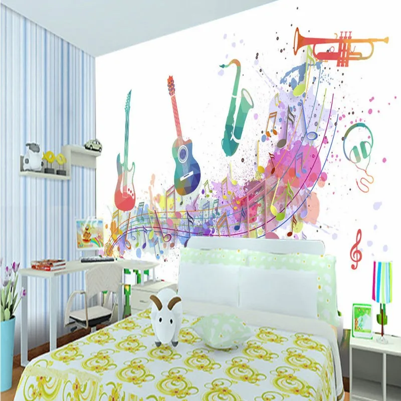 Фотообои на заказ музыкальный инструмент фон настенная живопись Бар обои стерео
