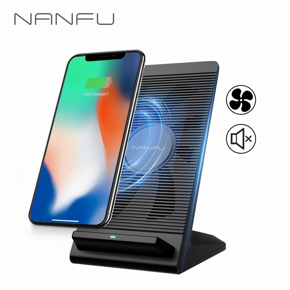 NANFU 5W / 7.5W 10W Qi Беспроводное зарядное устройство Держатель для быстрой зарядки