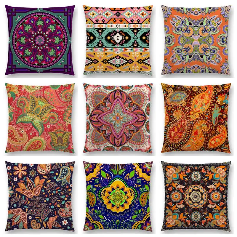 Наволочка в стиле бохо наволочка с цветочным узором восточном бохо|cushion cover|cushion