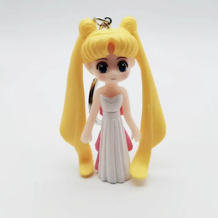 1 6 стилей Аниме Фигурка моряка брелок луна милый 3D мультфильм косплей ПВХ брелок для ключей детский праздничный брелок Подарочный держатель для ключей - Цвет: 1