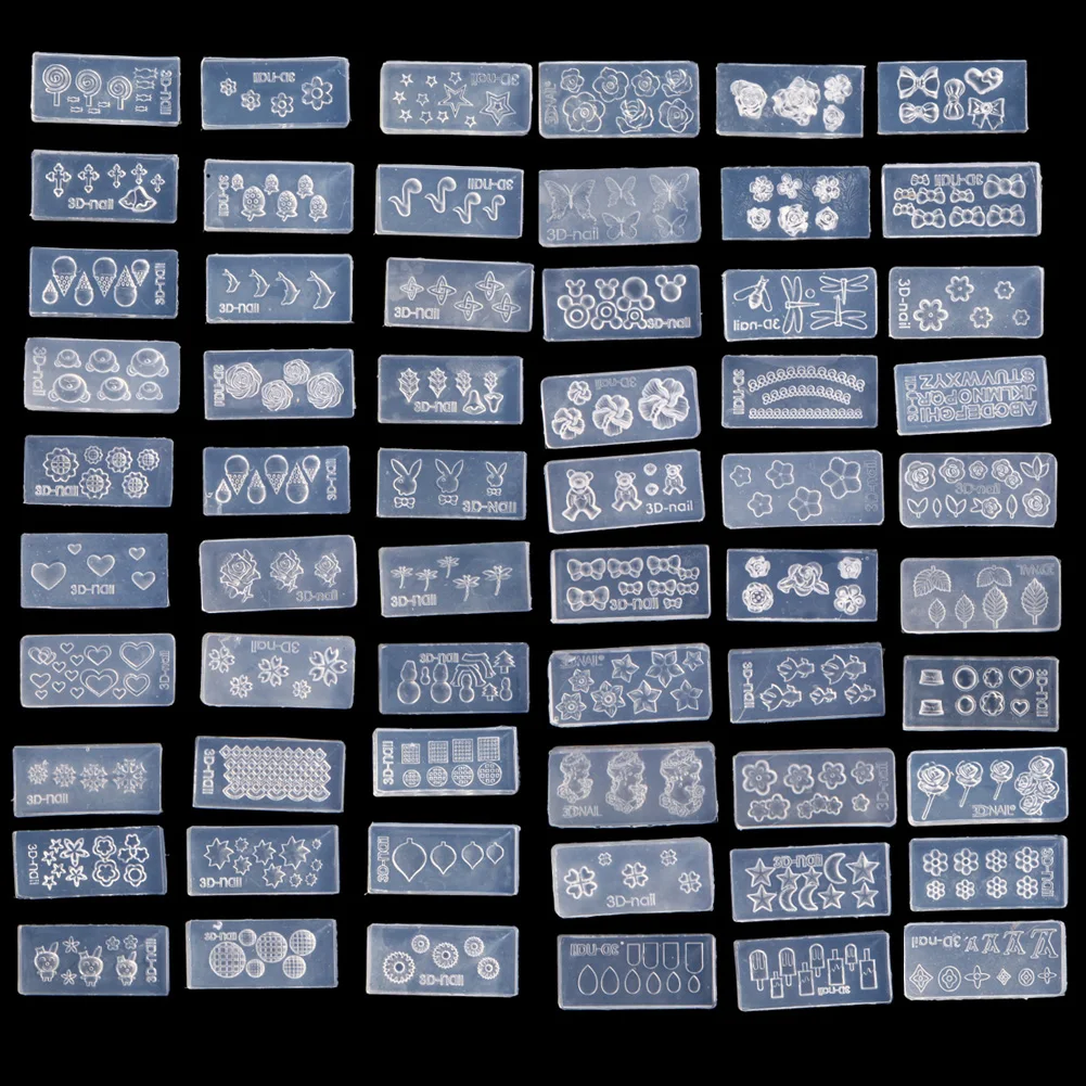 Набор силиконовых форм для творчества 30 шт. смешанный 3D дизайн маникюрная