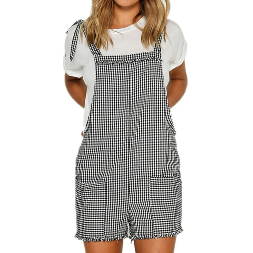 Женский комбинезон HEFLASHOR льняные комбинезоны с карманами шорты штаны новинка