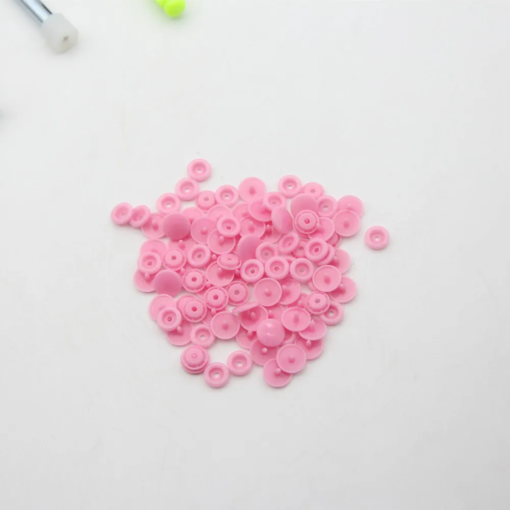 T5 12 мм разноцветные Круглые Пластиковые застежки для одежды 50
