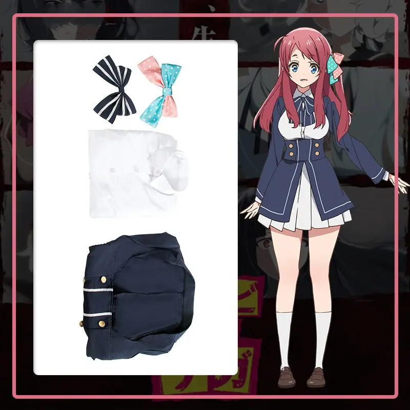

ZOMBIE LAND SAGA Minamoto Sakura Cosplay Costume Anime School Uniform Full Set Suit