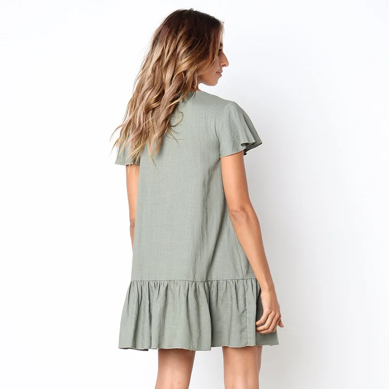 Новинка лета 2019 модные платья в европейском и американском стиле с коротким