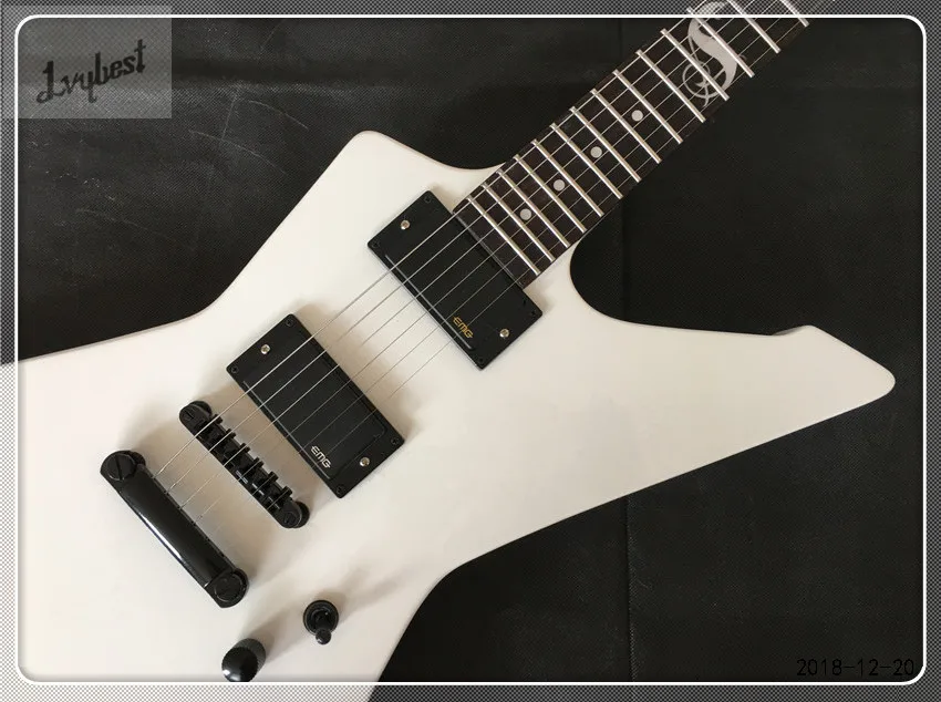 EP customized lvybest твердая белая электронная гитара змея 12th инкрустация палисандр гриф
