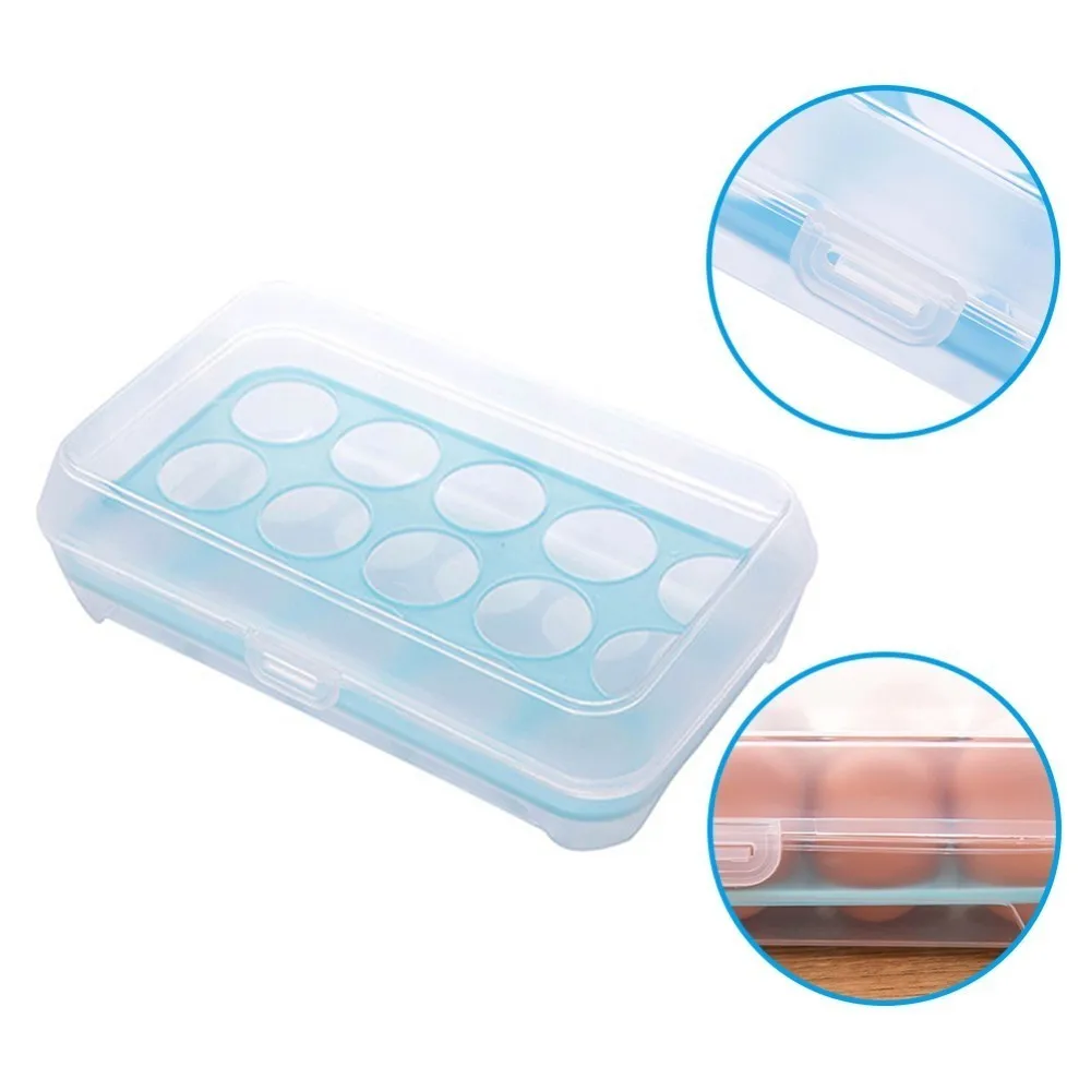 15 яиц холодильник свежая коробка пластиковый стеллаж для Кухонный Контейнер