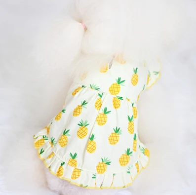 pineapple Индивидуальный дизайн; сезон весна-лето; платья для собак; юбки для питомцев; юбки для кошек; Одежда для собак; 3XS-XL; одежда для домашних животных - Цвет: pineapple