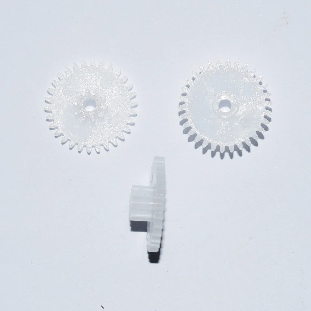 

10/100pcs 30+12T 2.1mm hole plastic gear dron rc car plane robot kids toys for boys diy baby accessories montessori GP30122B