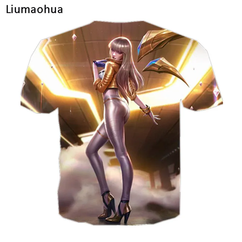 Бренд Liumaohua League of Legends KDA group Kai'Sa модная футболка для дочери Void топы|Мужские