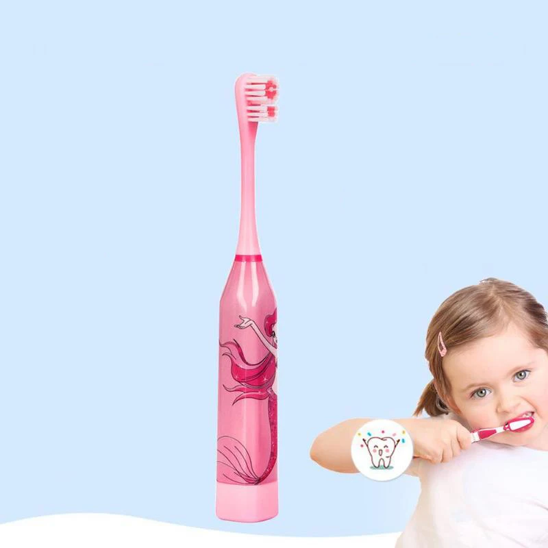 Детская мультяшная электрическая зубная щетка для дома милые мягкие волосы