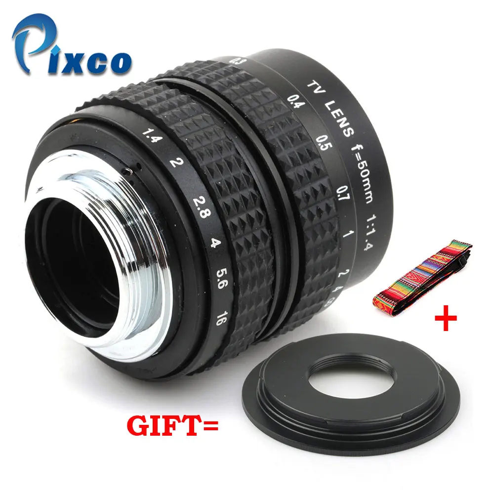 Объектив Pixco для телеобъектива C 50 мм F1.4 2/3 дюйма черный | Электроника