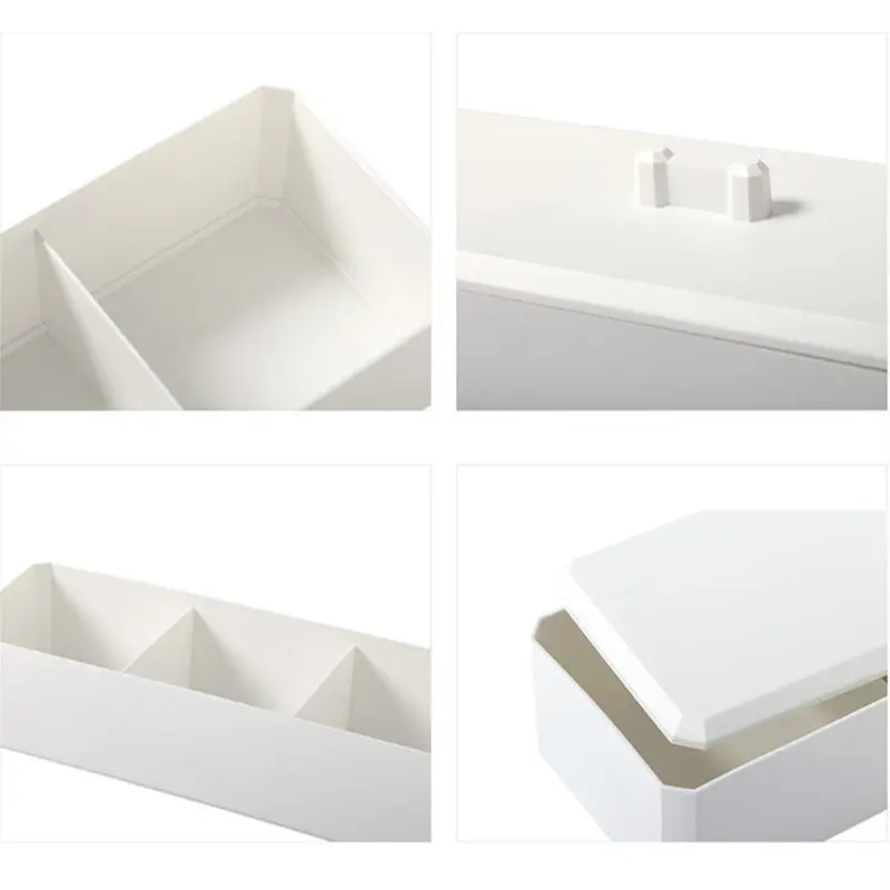 26*9.5*7cm Makeup Organizer Cosmetic Storage Box Case Desktop Sundries Holder Contanier Jewelry Cotton Swab Pad Organzer | Дом и сад