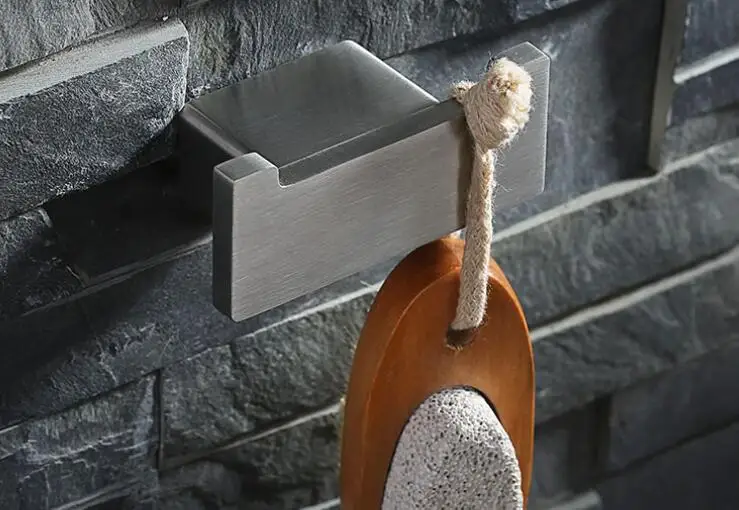 robe hook 304 аксессуары для ванной комнаты из нержавеющей стали, один полотенцесушитель, крючок для халата, бумажный держатель, наборы оборудования для ванной SUS881 - Цвет: robe hook