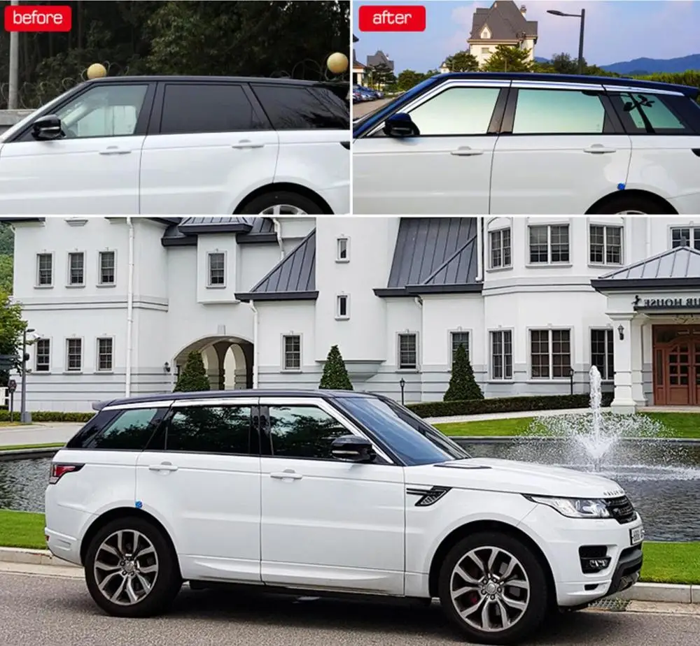 Козырёк на окно из АБС пластика для LAND ROVER Range Rover Sport 2014 2015 2016 2019|Хромирование| |