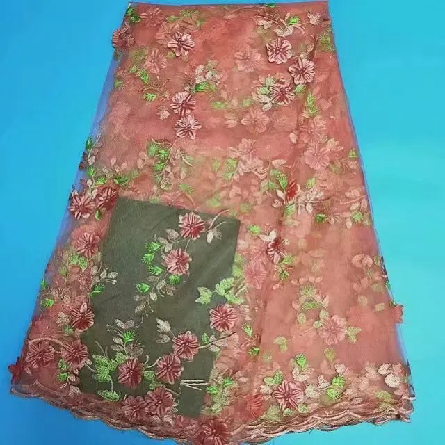 Африканские кружевные ткани Французский Высокое качество 3D цветок свадебное