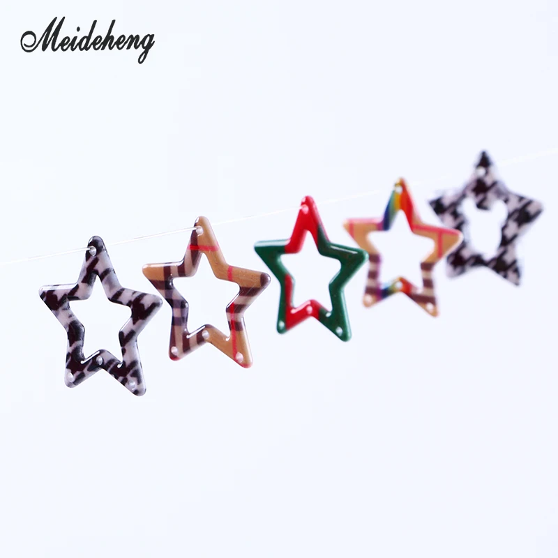 Acrylic Rainbow beads for Jewelry Making Scottish Tartan Swallow Earring Pendant Necklace Hair Ornament Women Gifts Accessory | Украшения и