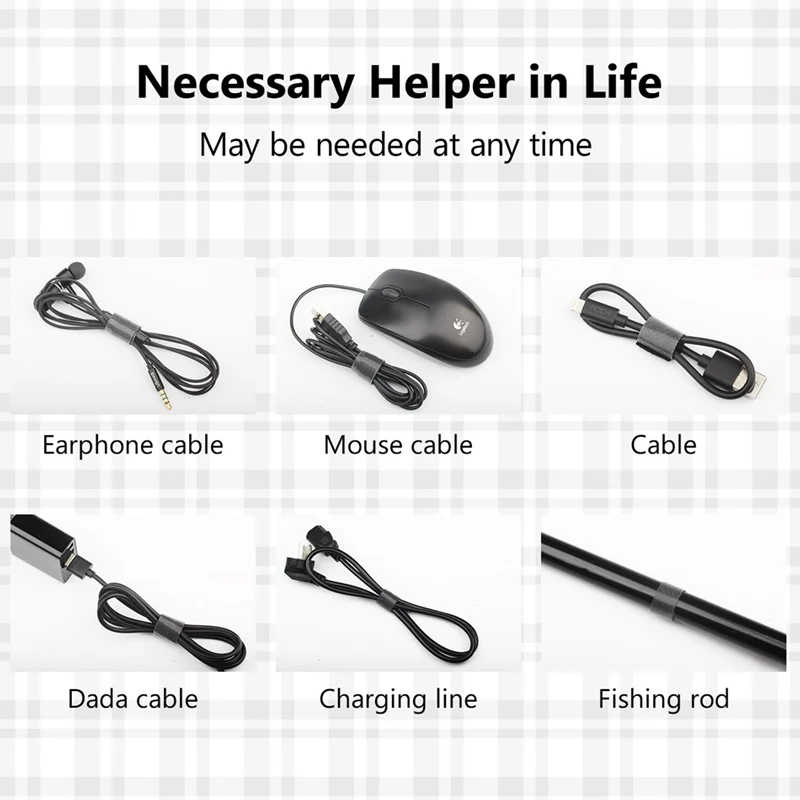 

YKZ Cable Organizer Wire Winder Computer Cable Management Earphone Holder Mouse Cord Clip Protector for iPhone Micro USB Type C