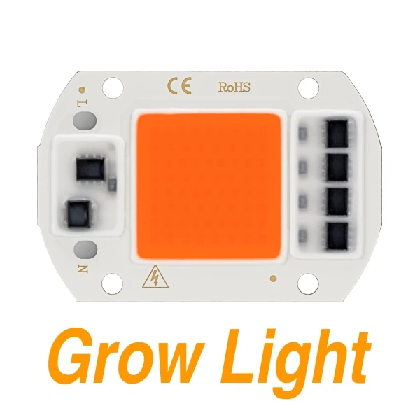 Grow Light Полный спектр светодиодный COB Чип Фито лампа 20 Вт 30 Вт 50 Вт AC 220 В фитолампа для комнатных растений рост рассады и цветок Fitolamp - Испускаемый цвет: Grow Light