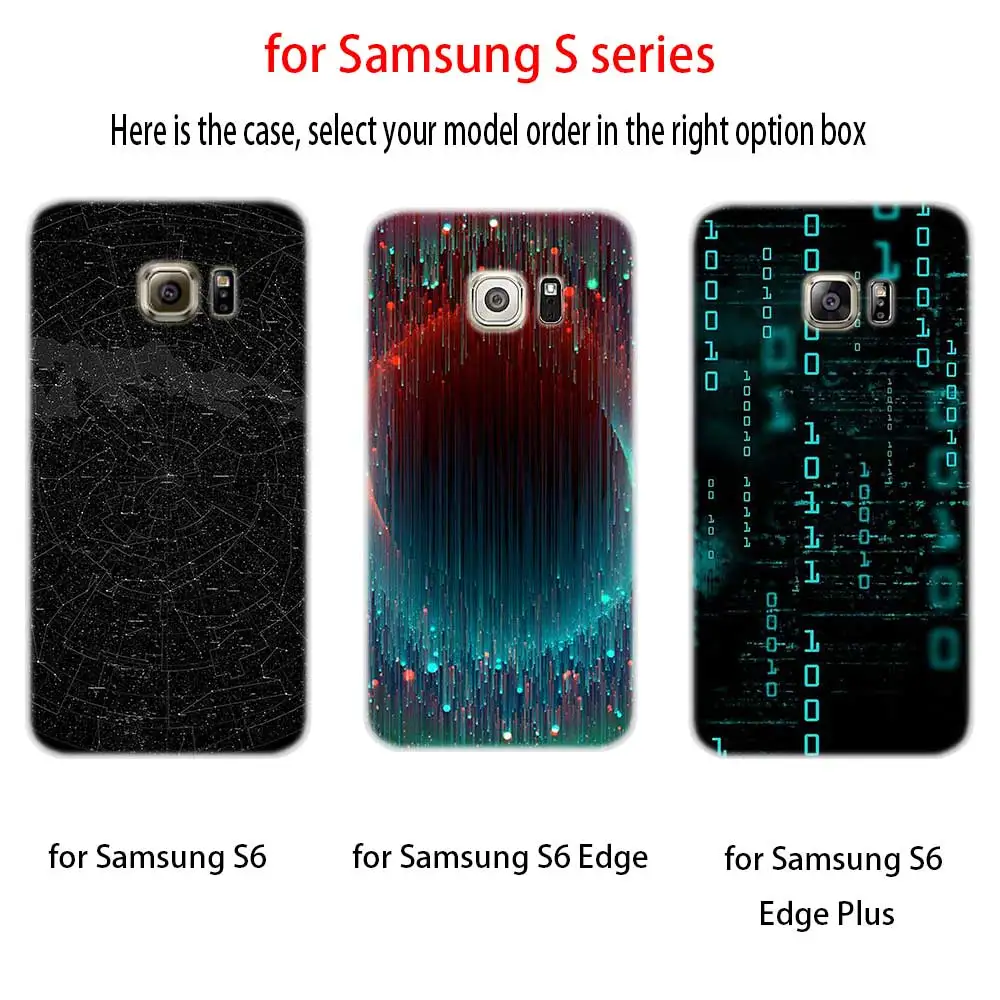 Мягкий силиконовый чехол из ТПУ с матричным рисунком для Samsung Galaxy S7 Edge S8 S9 S10 S11 S20 S21