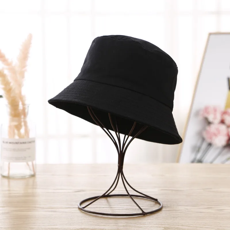 Bucket Hats New Women Solid Flat Adjustable Summer Womens Hat Simple Korean Style All-match Leisure Trendy Chic Students Kawaii