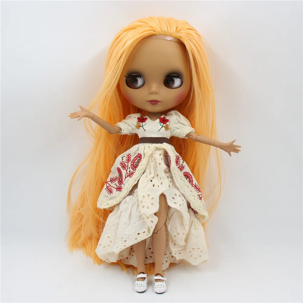 Кукла Blyth от ICY DBS с черным матовым лицом и желтыми волосами Нет. BL0559 | Игрушки хобби